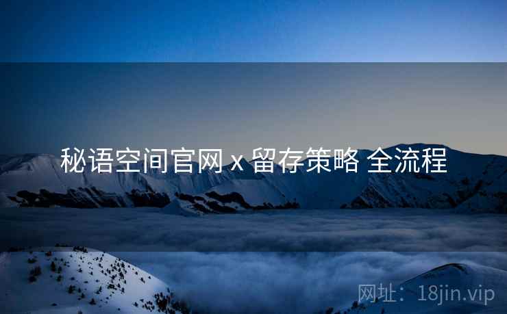 秘语空间官网 x 留存策略 全流程