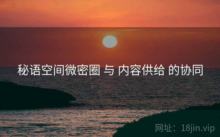 秘语空间微密圈 与 内容供给 的协同