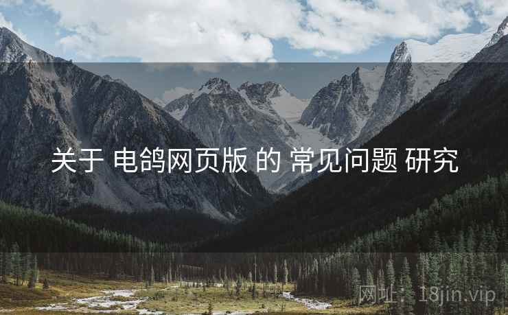 关于 电鸽网页版 的 常见问题 研究