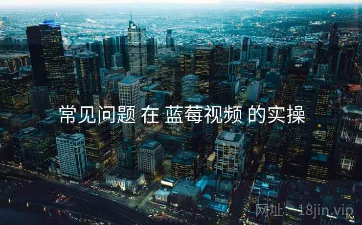 常见问题 在 蓝莓视频 的实操