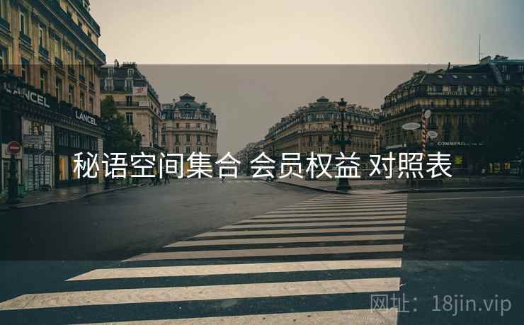 秘语空间集合 会员权益 对照表