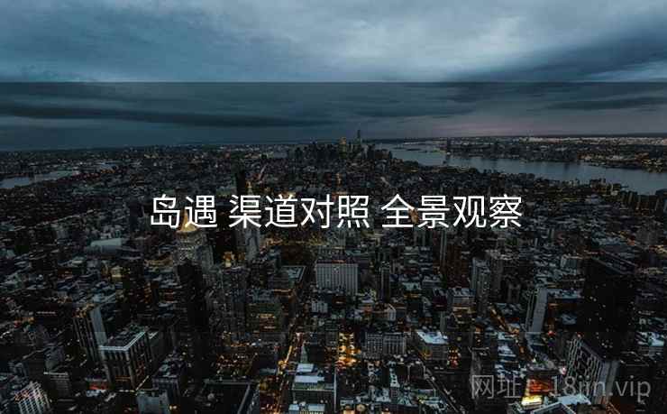 岛遇 渠道对照 全景观察