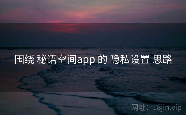 围绕 秘语空间app 的 隐私设置 思路
